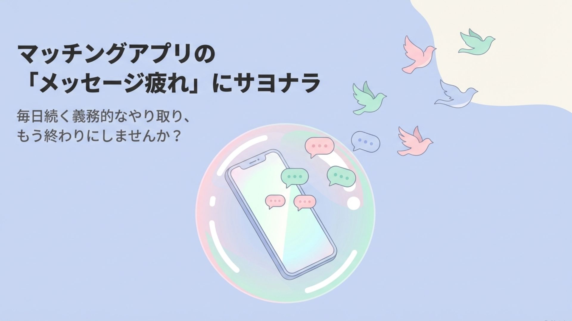 マッチングアプリで毎日続くメッセージがあほらしい
