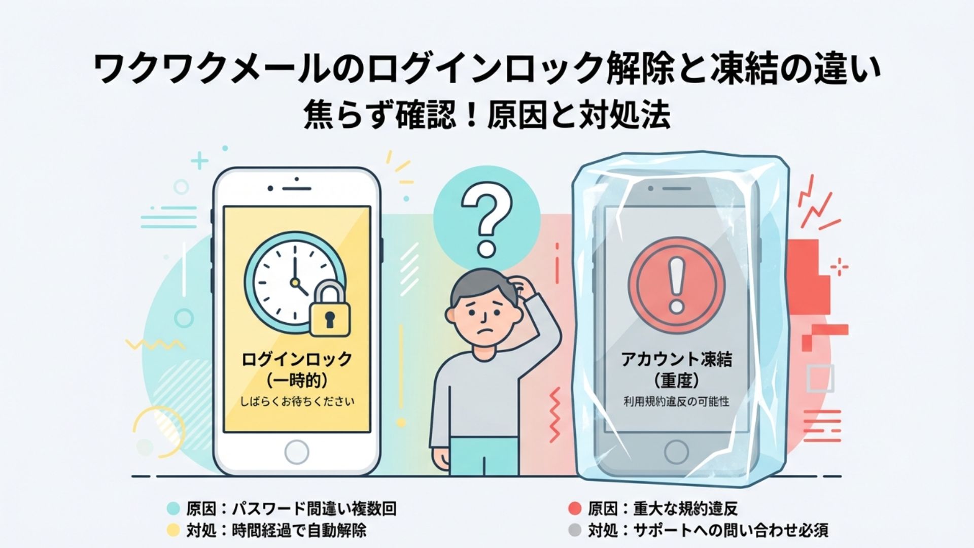 ワクワクメールのログインロック解除が出来ない時